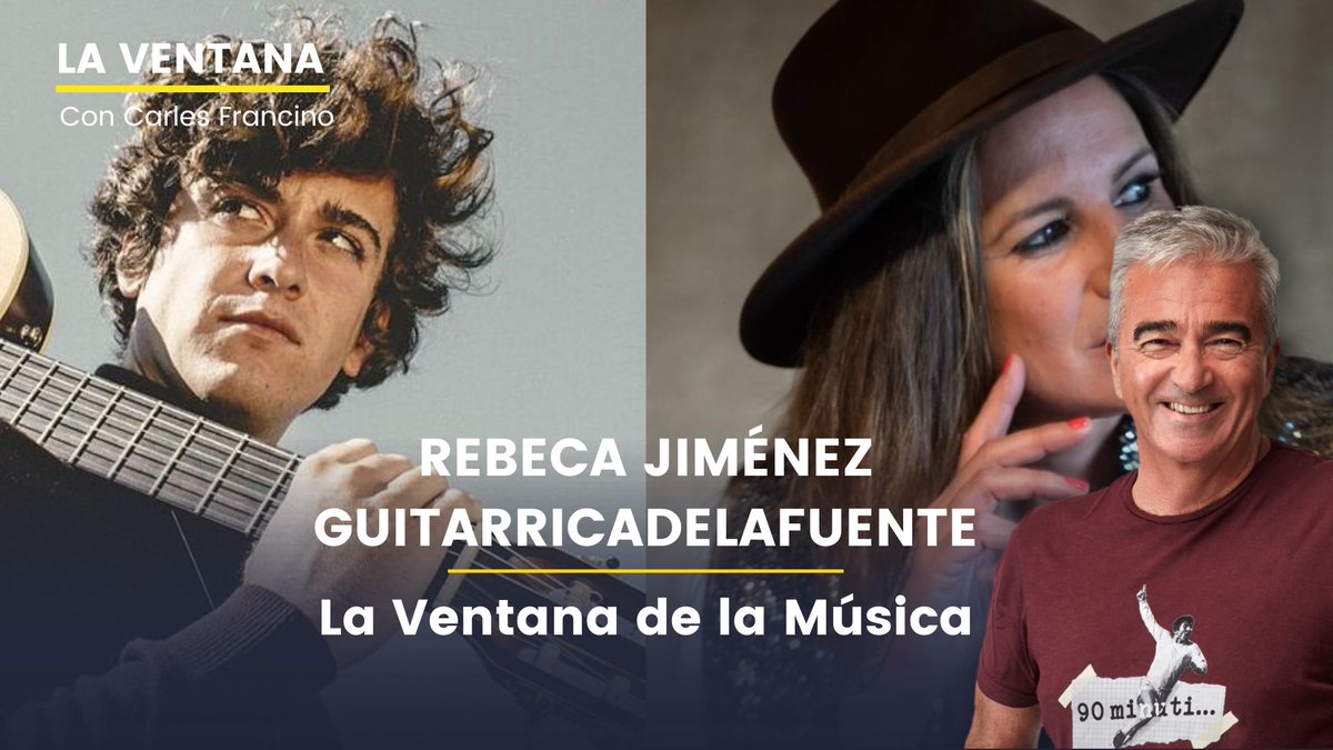 La Ventana (@laventana) on Twitter photo 🎵 La Ventana de la Música con <a href="/pradobenjamin/">Benjamín Prado 📚</a> e <a href="/InakiDeLaTorre_/">Iñaki de la Torre</a>
🎤 Nos visitan Guitarricadelafuente, que presenta su segundo disco 'Spanish Leather', y <a href="/RebecaJimenezTw/">REBECA JIMENEZ</a> , que presenta 'Lady Luck'
📹 Vídeo en directo: youtube.com/watch?v=33bBRS… 🎵 La Ventana de la Música con <a href="/pradobenjamin/">Benjamín Prado 📚</a> e <a href="/InakiDeLaTorre_/">Iñaki de la Torre</a>
🎤 Nos visitan Guitarricadelafuente, que presenta su segundo disco 'Spanish Leather', y <a href="/RebecaJimenezTw/">REBECA JIMENEZ</a> , que presenta 'Lady Luck'
📹 Vídeo en directo: youtube.com/watch?v=33bBRS…