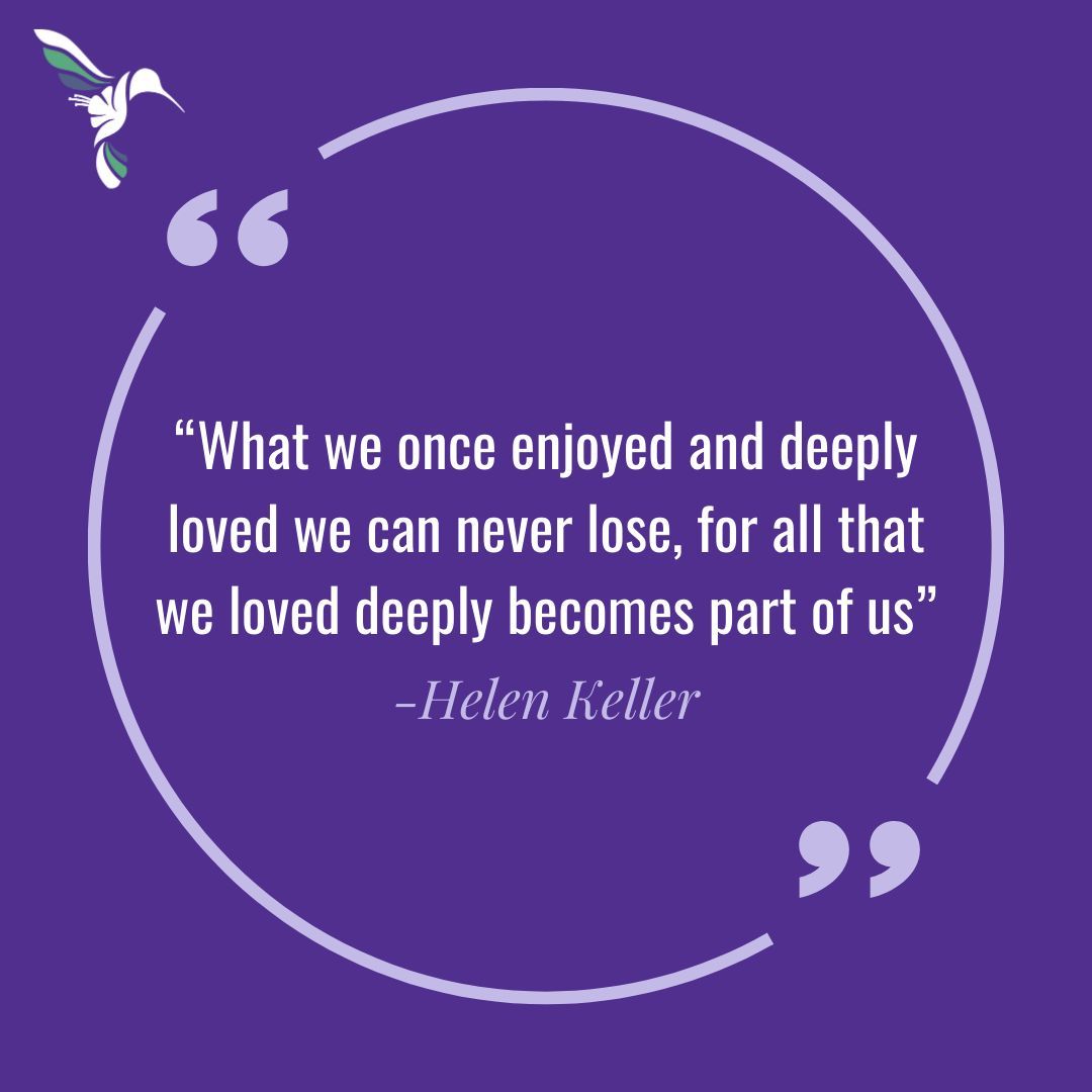 Reflecting on this quote, knowing that our passed loved ones become a part of us.