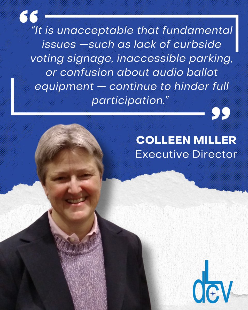 Accessibility Gaps Found at Virginia Polling Places During 2024 Election!

Read our full report and detailed findings now at loom.ly/Ps8HZI8

 #Vote #VotingMatters #CripTheVote #DisabledVoters #VotingRights #Elections #DisabilityRights