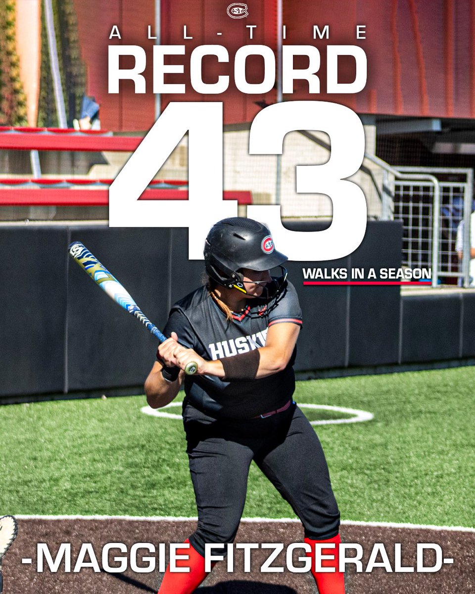 St. Cloud State Softball (@scsuhuskies_sb) on Twitter photo ๐๐๐-๐๐๐๐ ๐๐๐๐๐ ๐๐ ๐ ๐๐๐๐๐๐ ๐๐๐๐๐๐
Congrats to ๐๐๐ ๐ ๐ข๐ ๐
๐ข๐ญ๐ณ๐ ๐๐ซ๐๐ฅ๐, who drew 4๏ธโฃ3๏ธโฃ walks this season, breaking the previous program record of 41 set by Morgan Emmans in 2019 ๐คฉ
#PackMentality ๐พ | #HuskiesSoftball ๐ฅ | <a href="/maggiefitz22/">Maggie Fitz</a> ๐๐๐-๐๐๐๐ ๐๐๐๐๐ ๐๐ ๐ ๐๐๐๐๐๐ ๐๐๐๐๐๐
Congrats to ๐๐๐ ๐ ๐ข๐ ๐
๐ข๐ญ๐ณ๐ ๐๐ซ๐๐ฅ๐, who drew 4๏ธโฃ3๏ธโฃ walks this season, breaking the previous program record of 41 set by Morgan Emmans in 2019 ๐คฉ
#PackMentality ๐พ | #HuskiesSoftball ๐ฅ | <a href="/maggiefitz22/">Maggie Fitz</a>