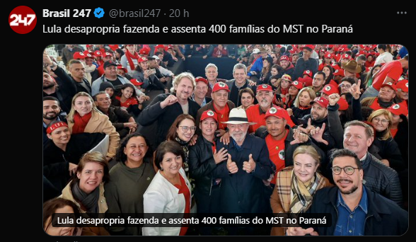 Ou seja, tirou do legitimo dono e encheu de vagabundo... Grande feito!!! Digno da quadrilha!!!👍