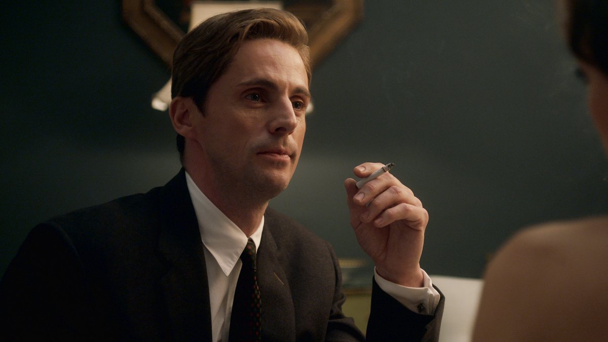 NetflixUK's tweet image. Matthew Goode with a beard is doing something to us.