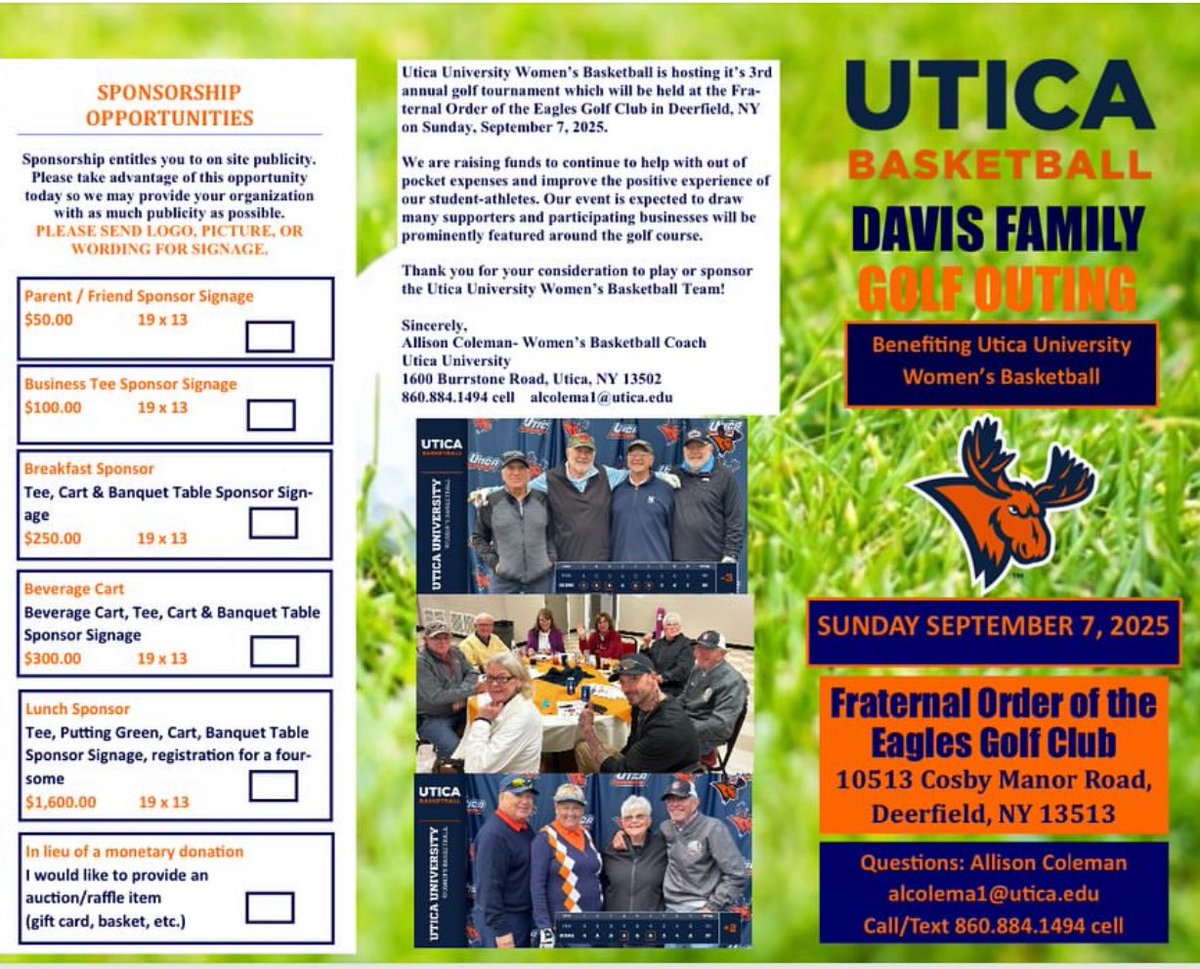 Utica Basketball (@uticahoops) on Twitter photo ๐จ Exciting news! Our 1st flight is officially sold out, but donโt worryโwe still have a few spots open in Flight 2! โณ๏ธ Sponsorships and tee signs are up for grabs, too!
Join us for a fun-filled day we look forward to all yearโgrab your spot before theyโre gone! ๐๐ผ๐ ๐จ Exciting news! Our 1st flight is officially sold out, but donโt worryโwe still have a few spots open in Flight 2! โณ๏ธ Sponsorships and tee signs are up for grabs, too!
Join us for a fun-filled day we look forward to all yearโgrab your spot before theyโre gone! ๐๐ผ๐