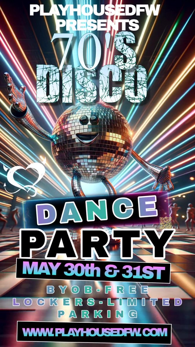 Free....Join Us This Weekend for Our 70s Dance Party Along with the Sexiest LS Crowd in DFW. Tickets are available at PlayhouseDFW.com