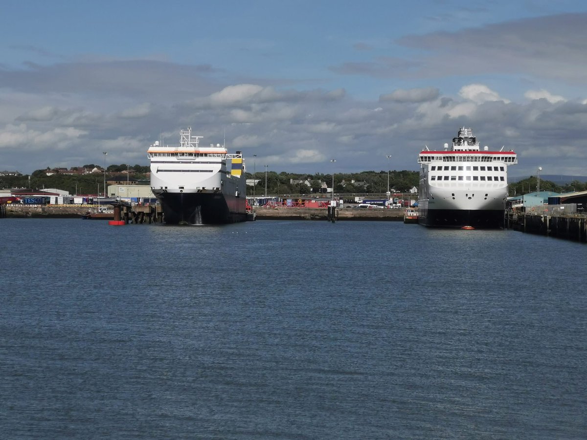 Manxman in Heysham port Alongside Seatruck Progress who took over from Point today. 

Pic: Ian Lane Photography
