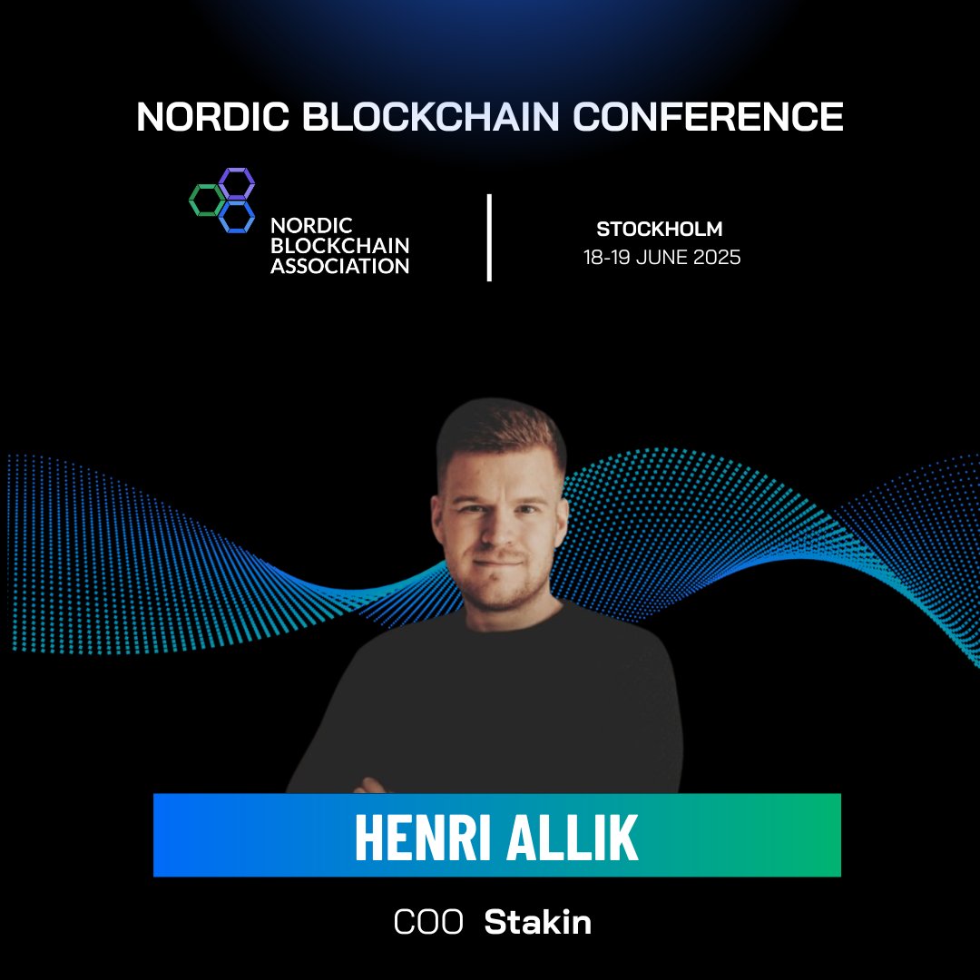 nordicblock's tweet photo. ✨ Speaker Announcement ✨
We are excited to welcome Henri Allik (@Henri_Allik), COO at @StakinOfficial, to the Nordic Blockchain Conference 2025.
With a strong focus on building secure and efficient staking services, Henri brings extensive experience in scaling operations and navigating complex regulatory landscapes. His leadership has been key in aligning vision, strategy, and execution for institutional investors and token holders in the decentralized economy.
Meet him at #NBC25 in Stockholm.