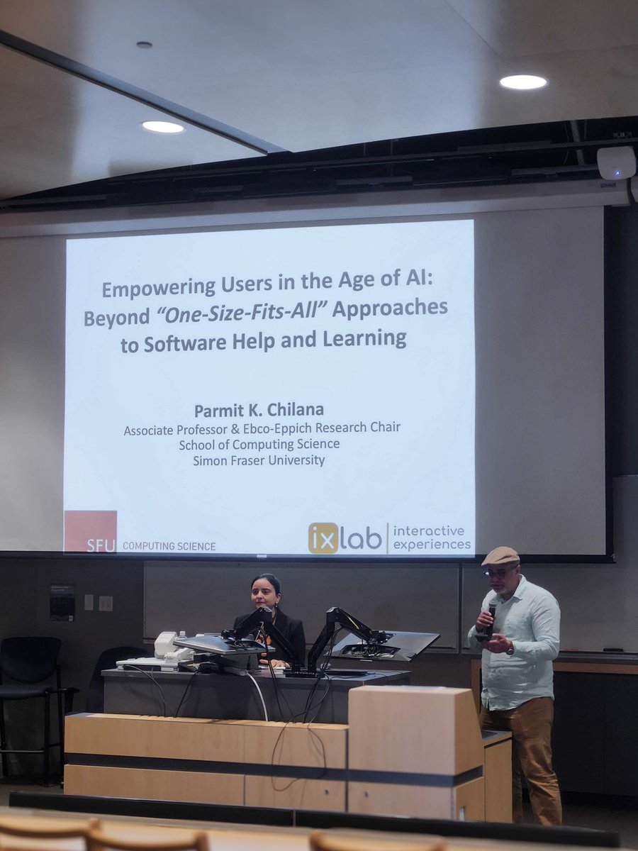 SFU_CompSci's tweet image. What an amazing week at #GI2025! Highlights include Prof. Parmit Chilana delivering an engaging keynote on software learning and Prof. Ali Mahdavi-Amiri presenting an insightful talk on using generative models beyond text.
Read more: ow.ly/2l3c50W1KX1