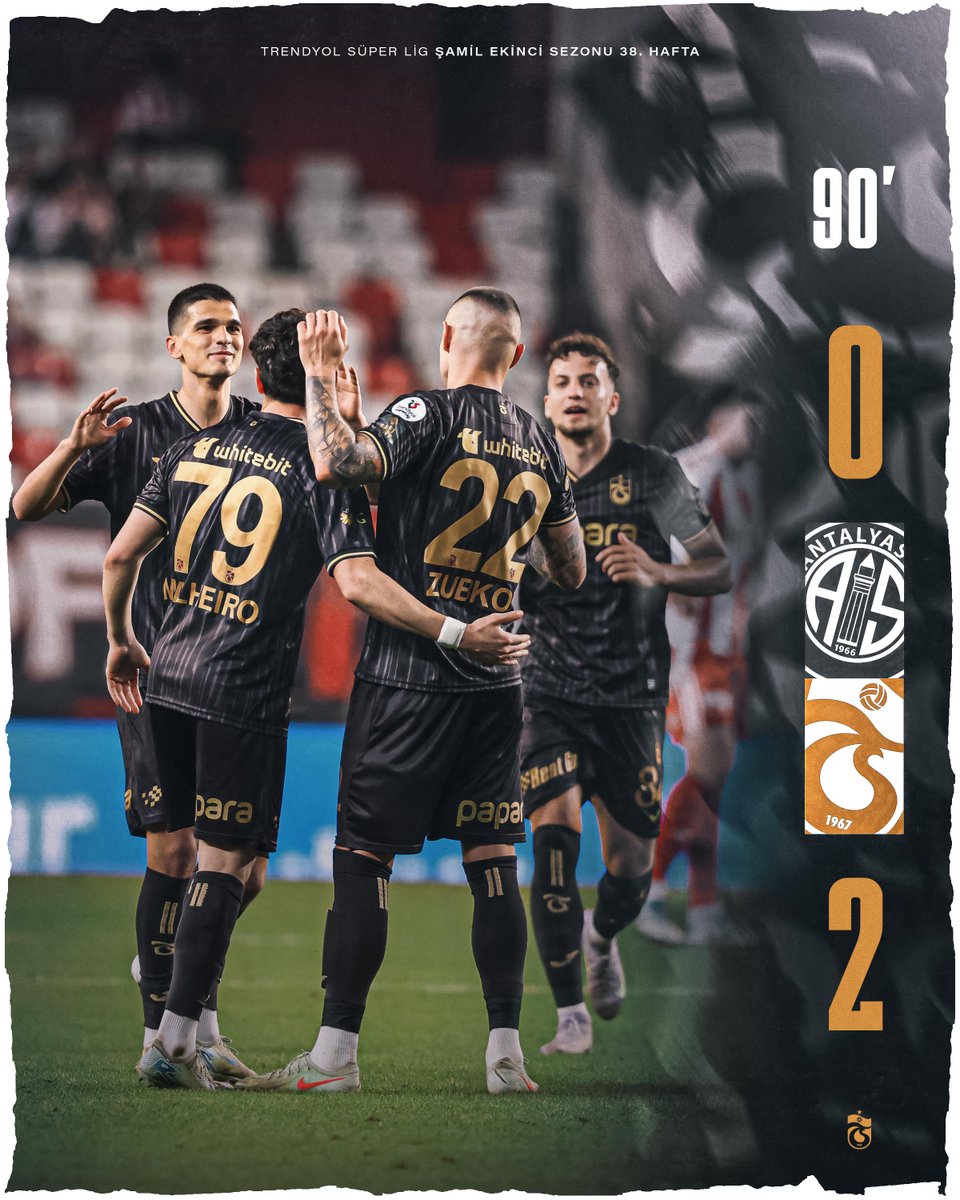 Trendyol Süper Lig 2024-2025 Şamil Ekinci Sezonu’nun son maçında, deplasmanda Onvo Antalyaspor’u 2-0 mağlup ederek sezonu tamamlıyoruz.

#ANTvTS