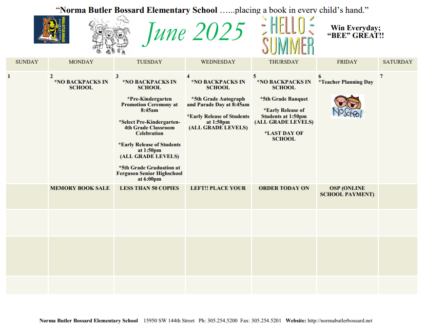 NBB_Elementary's tweet image. Please see our upcoming events.  @mdcpssouth @mdcps @suptdotres  #yourbestchoiceNBB #makeadifference #wineveryday #beegreat #wineverydaybegreat #yourbestchoicemdcps