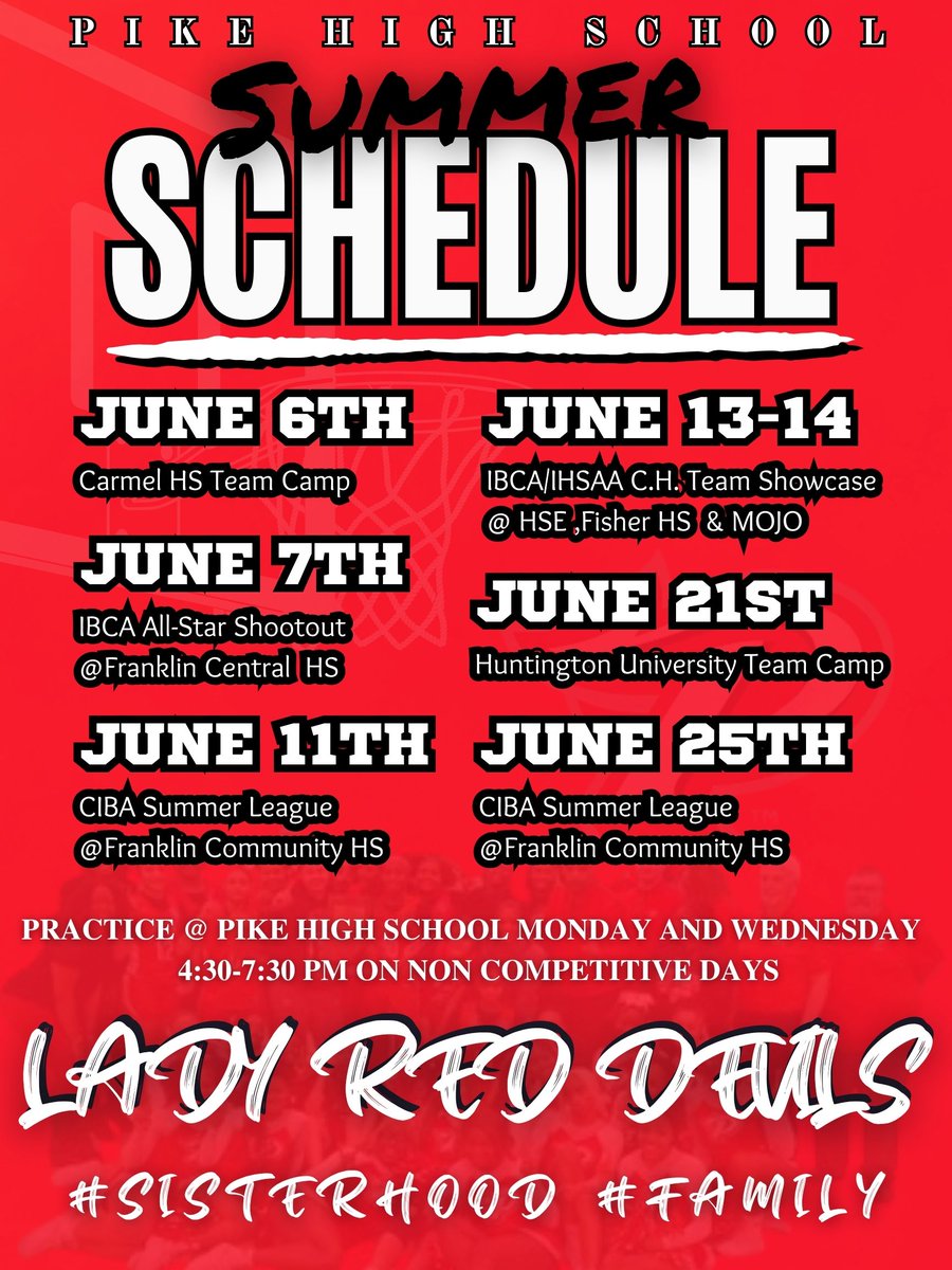 Coach Hollins (@coach_khollins) on Twitter photo Your Pike High School Lady Red Devils Basketball program is excited about the month of June! <a href="/LadyRedDevilsB1/">Lady Red Devils Basketball</a> Your Pike High School Lady Red Devils Basketball program is excited about the month of June! <a href="/LadyRedDevilsB1/">Lady Red Devils Basketball</a>