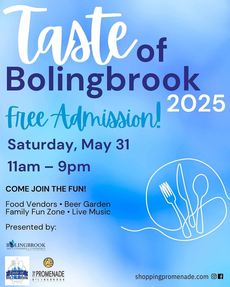 BBrookEvents's tweet image. The Taste of #Bolingbrook will be held one day only: Saturday, May 31, 2025. Enjoy FREE Parking, FREE Admission, and FREE Live Entertainment and Music all day long with TWO Stages - the Main Stage and the Local Stage!
Details: facebook.com/10006406708032…