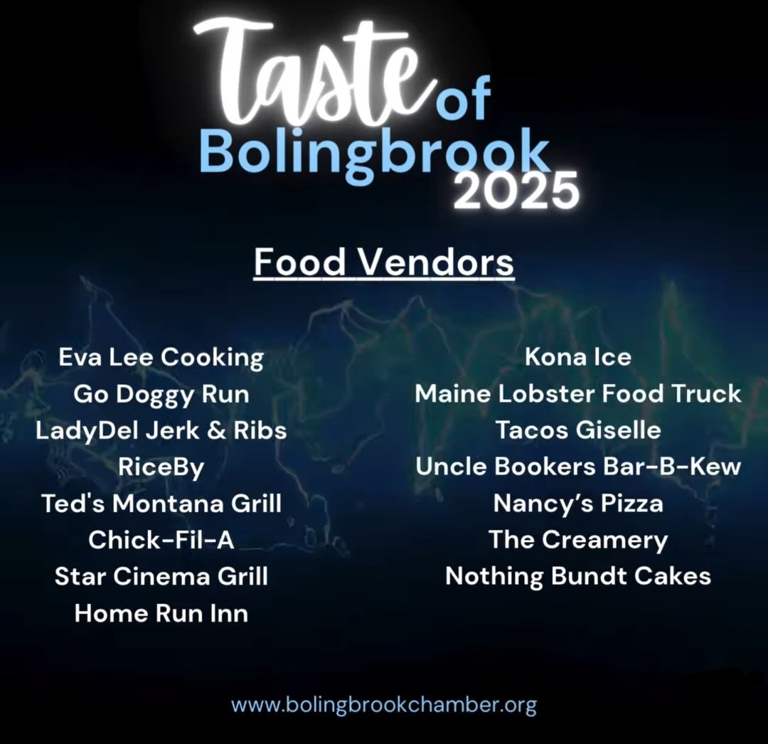 BBrookEvents's tweet image. The Taste of #Bolingbrook will be held one day only: Saturday, May 31, 2025. Enjoy FREE Parking, FREE Admission, and FREE Live Entertainment and Music all day long with TWO Stages - the Main Stage and the Local Stage!
Details: facebook.com/10006406708032…