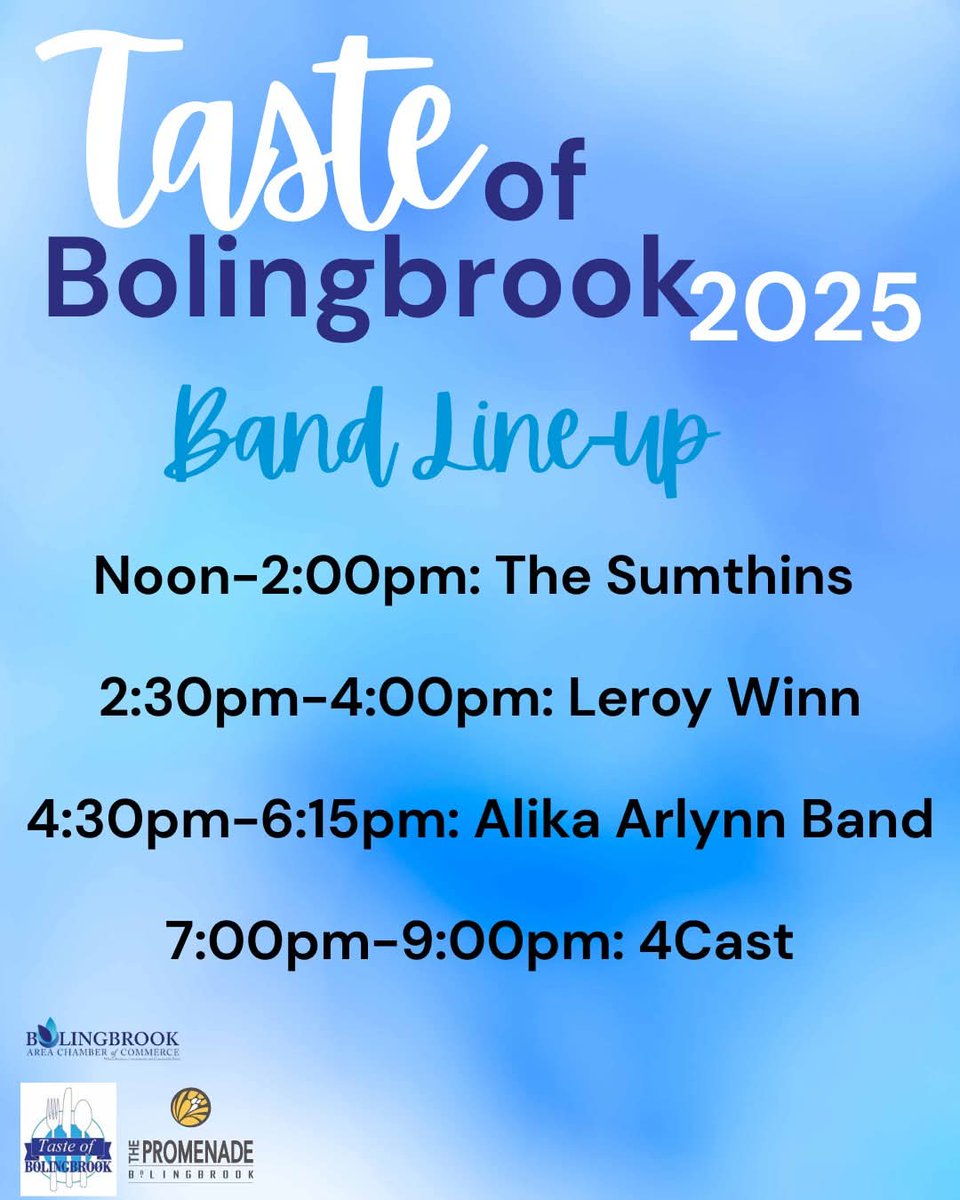 BBrookEvents's tweet image. The Taste of #Bolingbrook will be held one day only: Saturday, May 31, 2025. Enjoy FREE Parking, FREE Admission, and FREE Live Entertainment and Music all day long with TWO Stages - the Main Stage and the Local Stage!
Details: facebook.com/10006406708032…
