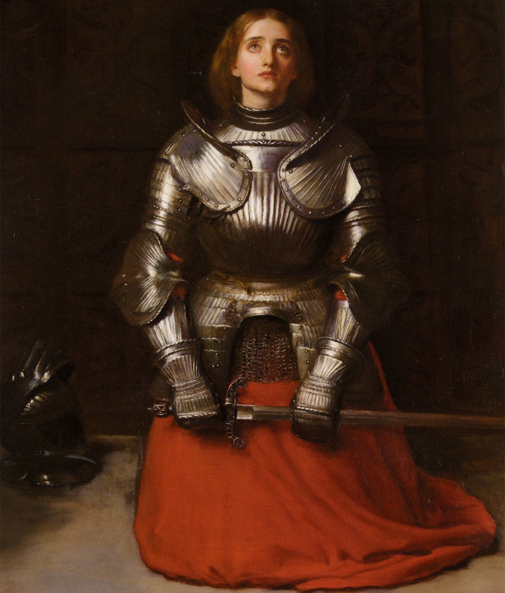 PreRaphSoc's tweet photo. Pre-Raphaelite depictions of Joan of Arc for her feast day.

🖼️ ‘Joan of Arc’, Dante Gabriel Rossetti, 1882.

🖼️ ‘Joan of Arc’, John Everett Millais, 1865.

🖼️ ‘Joan of Arc’, Annie Swynnerton. https://t.co/NXa5cZBtVw