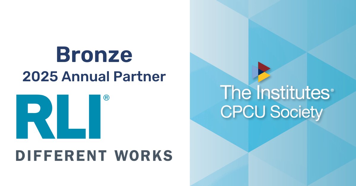 Thank you to RLI for supporting the #CPCUSociety as a Bronze Annual Partner, and for your valuable commitment to the risk and #insurance industry and its future leaders. #ThankYou #WeAreCPCUSociety #RMI #RiskManagement