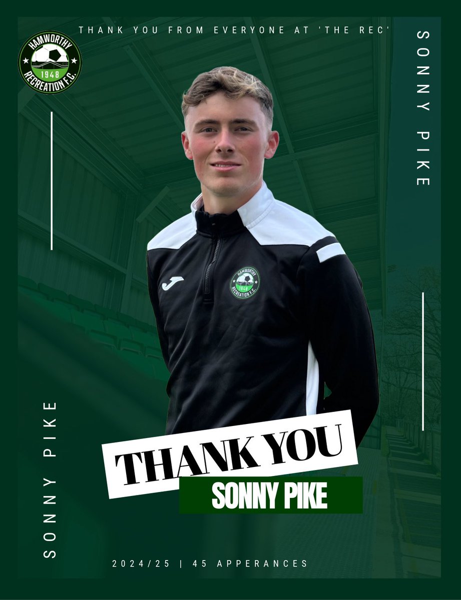 𝘈𝘭𝘭 𝘵𝘩𝘦 𝘣𝘦𝘴𝘵, 𝘚𝘰𝘯𝘯𝘺 🫡

We can confirm the departure of Sonny Pike, after receiving an offer to play higher up in the Non-League pyramid.

Thank you &amp; good luck from everyone at Hamworthy Rec💚