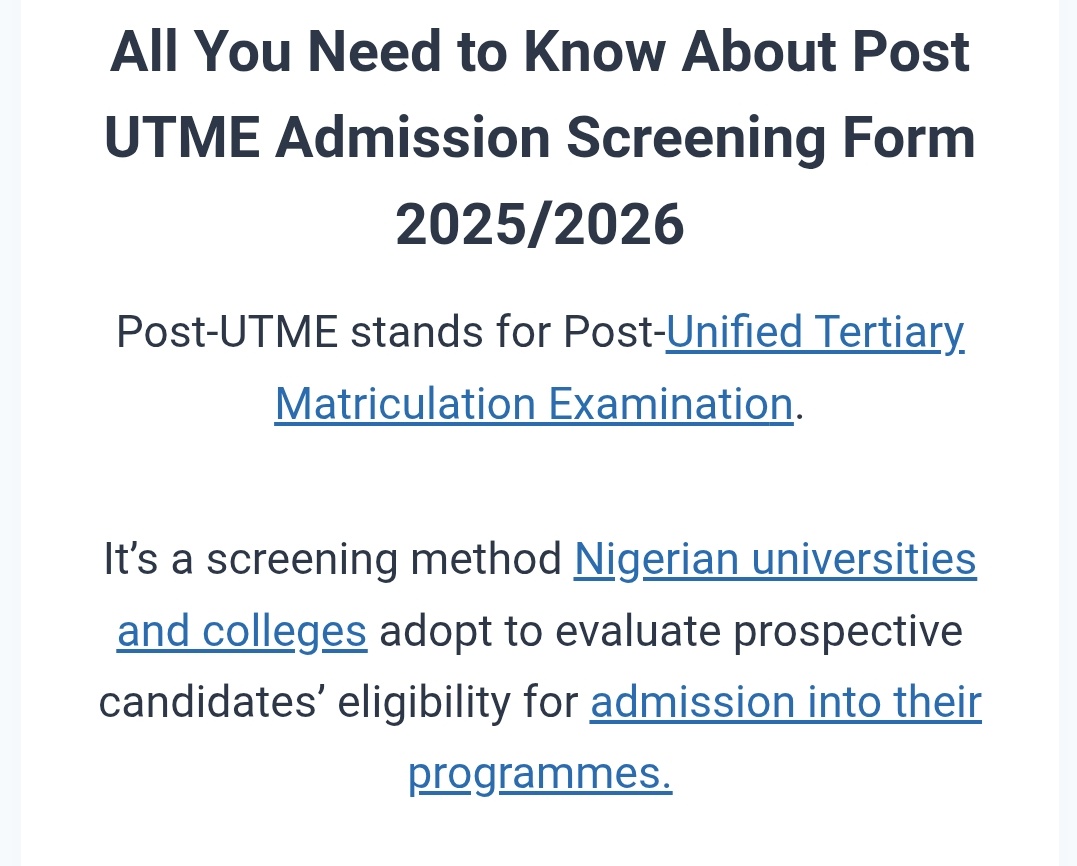 exam_scholar's tweet photo. Post UTME 101!. #postume #UME2025 #trends https://t.co/MLVd1UFpxc
