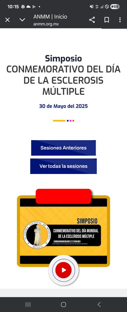 En la página de la academia anmm.org.mx sesión en vivo conmemorativa del día mundial de EM...