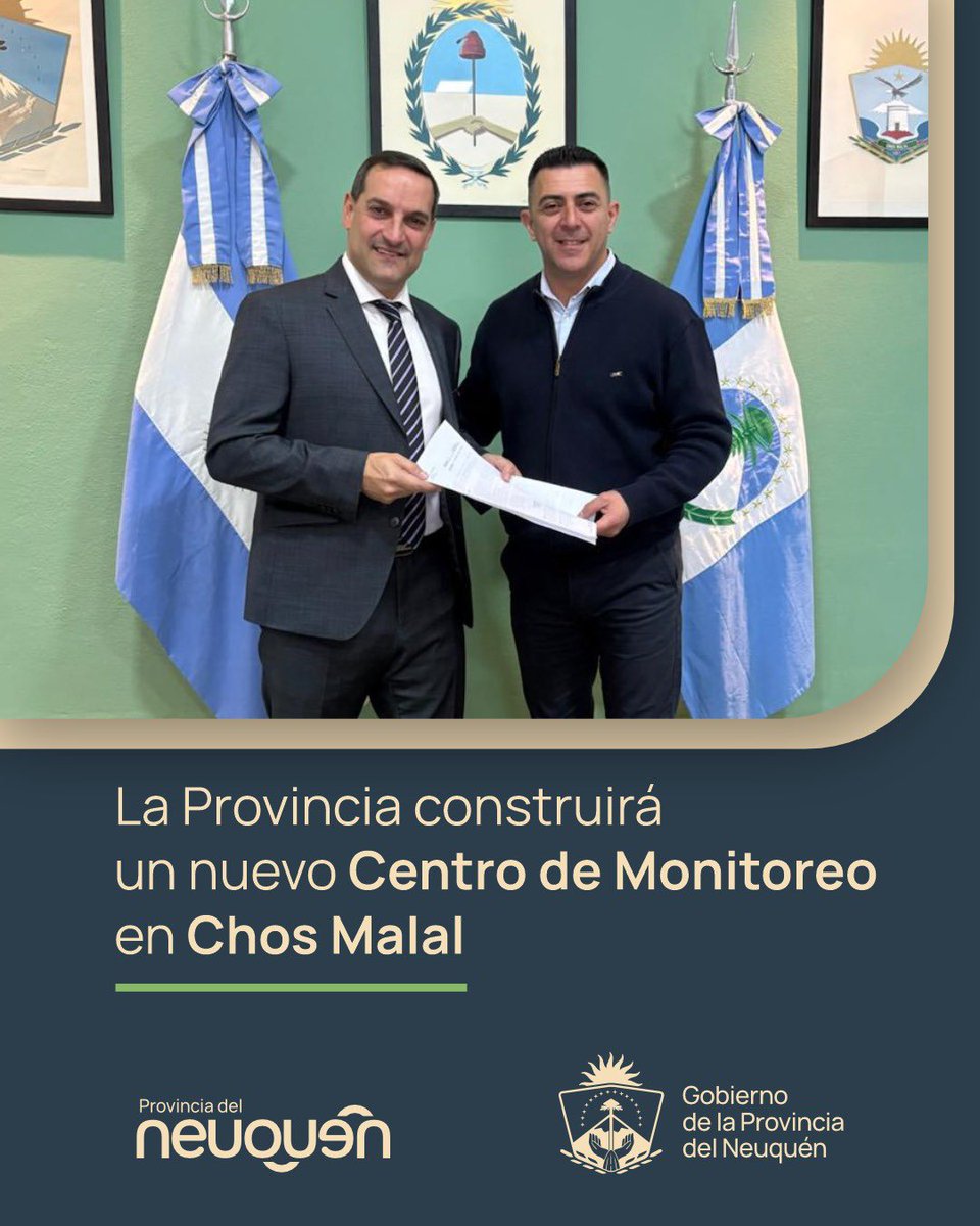 minsegneuquen's tweet photo. El Ministerio de Seguridad de la Provincia del Neuquén impulsa la instalación de un nuevo Centro de Monitoreo Urbano en la ciudad de Chos Malal, con el objetivo de fortalecer la capacidad de vigilancia, prevenir el delito y mejorar la respuesta ante emergencias. https://t.co/bSYl0hhx8z