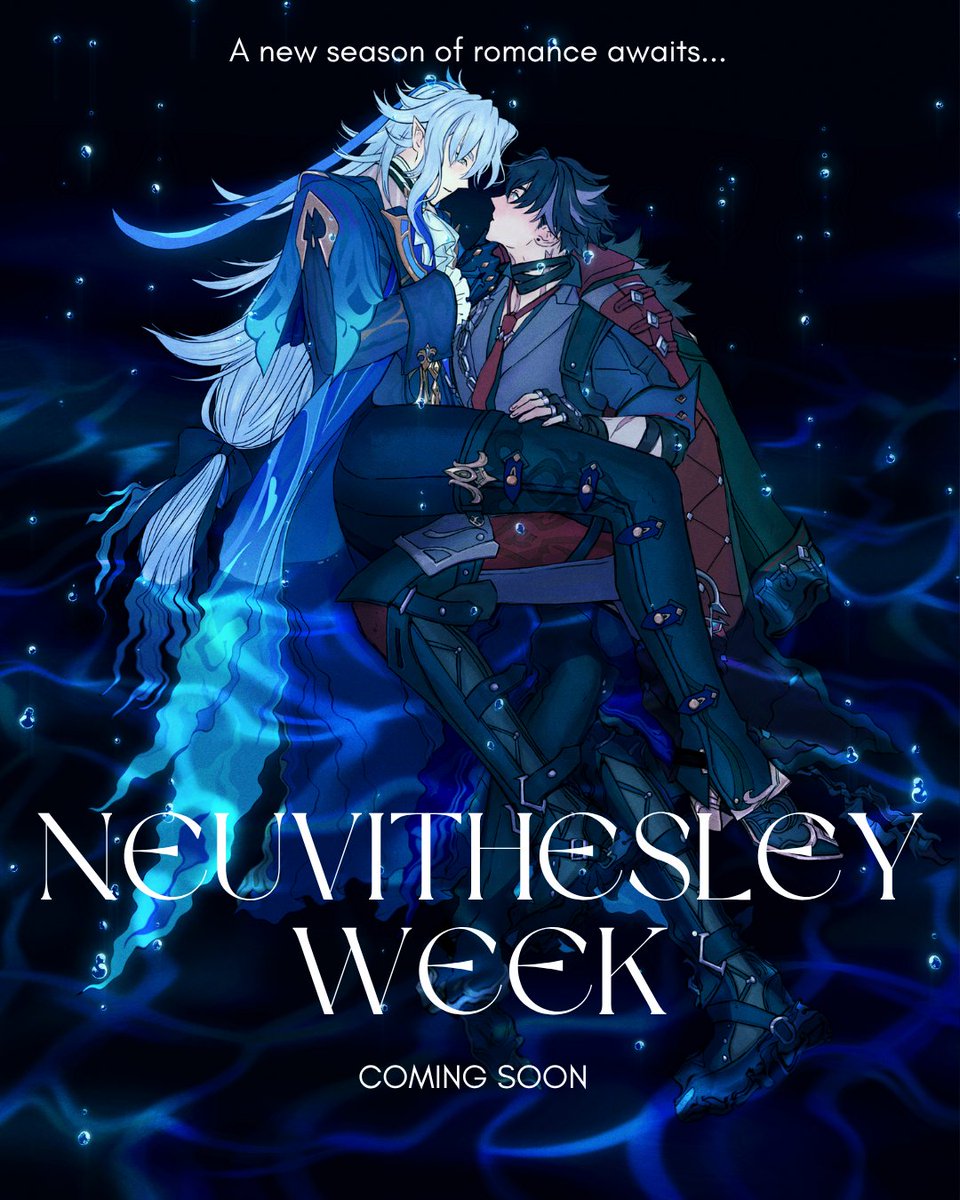 Hello Neuvithesley enjoyers! Neuvithesley Week is back!

To kick off, we have our incredible promo art by <a href="/KTB3_/">ктвз (котовиза) 🔞</a>, with rules on our carrd linked below. The interest check will launch on June 1!

Please look forward to it!

#neuvithesley #neuvithesleyweek2025