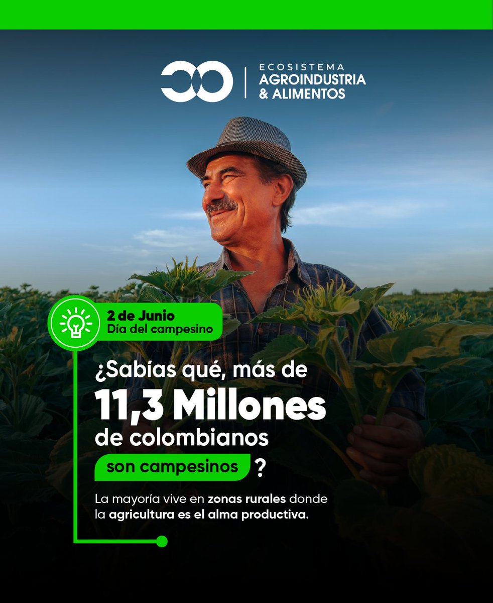 Escuchar al campo es sembrar futuro🌱En este #DíadelCampesino, recordemos que detrás de cada cosecha hay una historia, una familia y un saber que merece respeto y oportunidades.

Y tú, empresario del sector agro ¿Ya pensaste cómo construir alianzas sostenibles?
