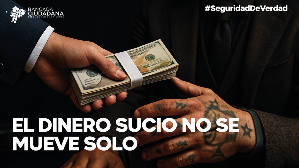 💵 #SeguridadDeVerdad| Si de verdad quieren frenar al crimen organizado, empiecen por rastrear el dinero de estas mafias.
#BancadaCiudadanaPropone fortalecer la UAFE, integrar bases de datos y reforzar los controles bancarios.
El dinero sucio no se mueve solo. Alguien lo permite,