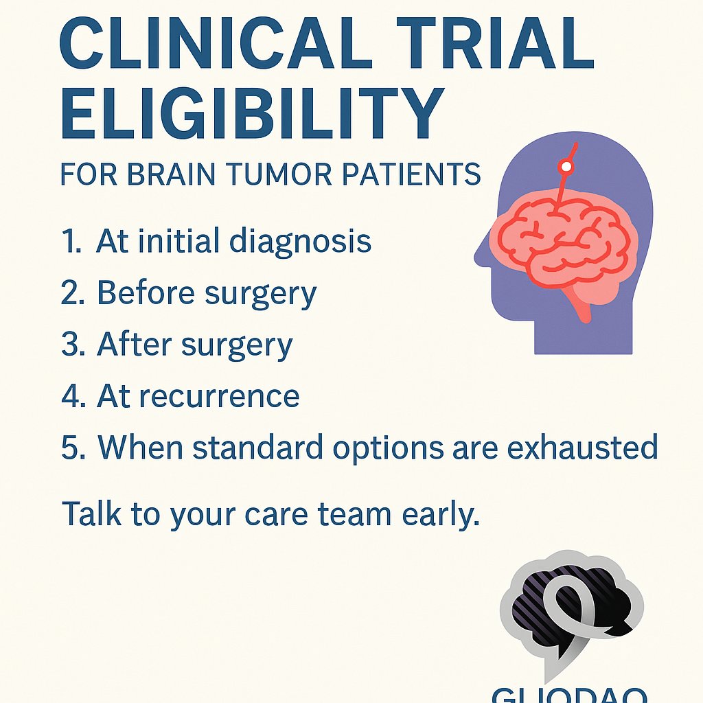 5 Key Time Points to Join a Brain Tumor Clinical Trial

Knowing when to enroll can be just as crucial as what you’re enrolling in.