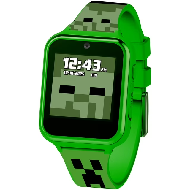 Kids' Minecraft 42mm smart watch is $9.99 at Walmart via 3rd-party seller, ships from Walmart. zdcs.link/QVXYLL