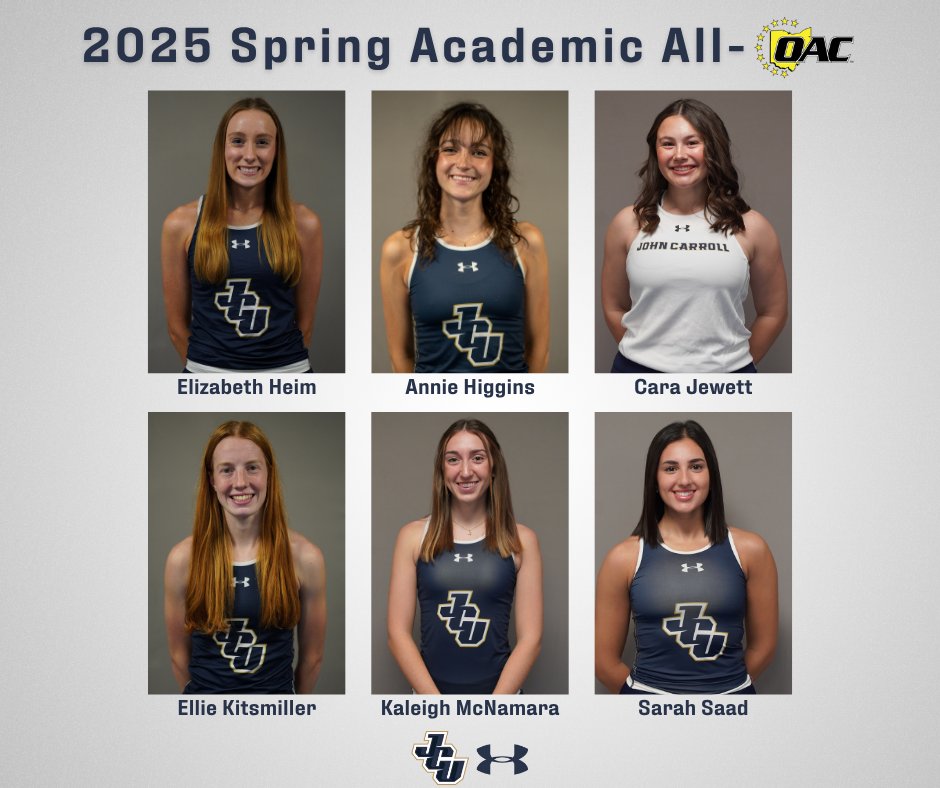Congratulations to our Spring 2025 track &amp; field student-athletes who earned Academic All-OAC honors this semester! ⚡

Full release is posted in our bio.

#StreakUp | #WhyJCU