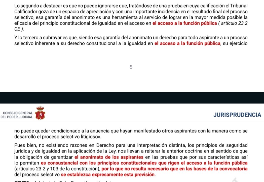 📌 STS 2311/2025, 19.05
✅ Proceso selectivo
🟡 Sobre #anonimato de los aspirantes
👩🏼‍⚖️ M. Alicia Millán Herrandis poderjudicial.es/search/AN/open…