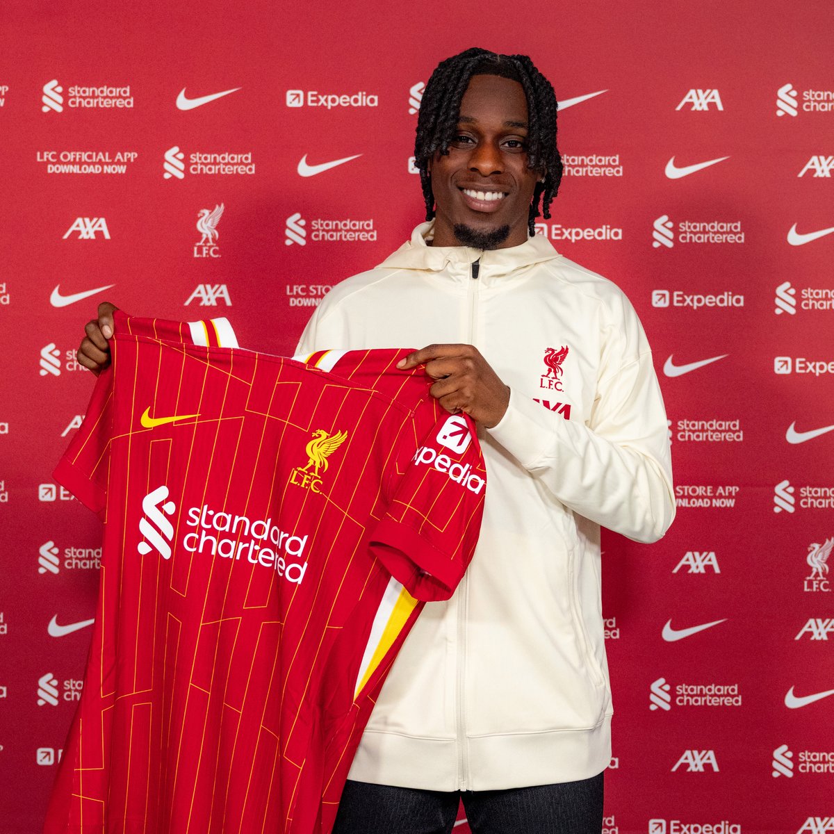LFC's tweet photo. Here's your chance to win a shirt signed by our new recruit ⤵️