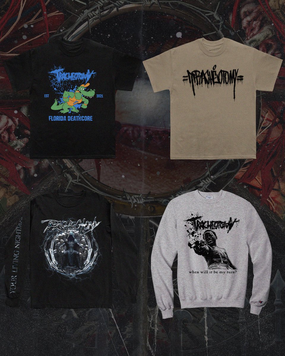 tracheotomymp3's tweet photo. Tour leftovers are up now on our website! Limited sizes in everything and all are ready to be shipped next week! More tour announcements on the way 👀 https://t.co/t2XRI3cjM9