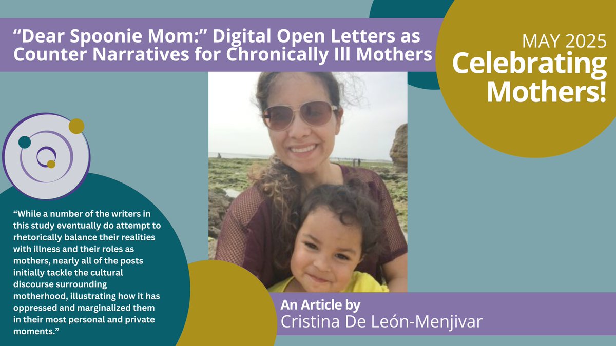 📣Our celebration of #mothers continues! Check out this fantastic article by Cristina De León-Menjivar about the intersections of #motherhood and #chronicillness!

🔗Visit the link in our bio to read more!

#TeamRhetoric #AcademicChatter #RhetComp #WritingLife #HigherEd