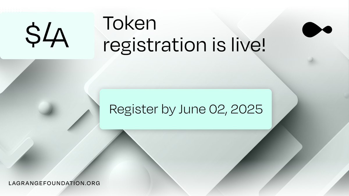 Proof powers trust.

$LA powers proving.

4 days left to register for the $LA airdrop.

📍register.lagrangefoundation.org