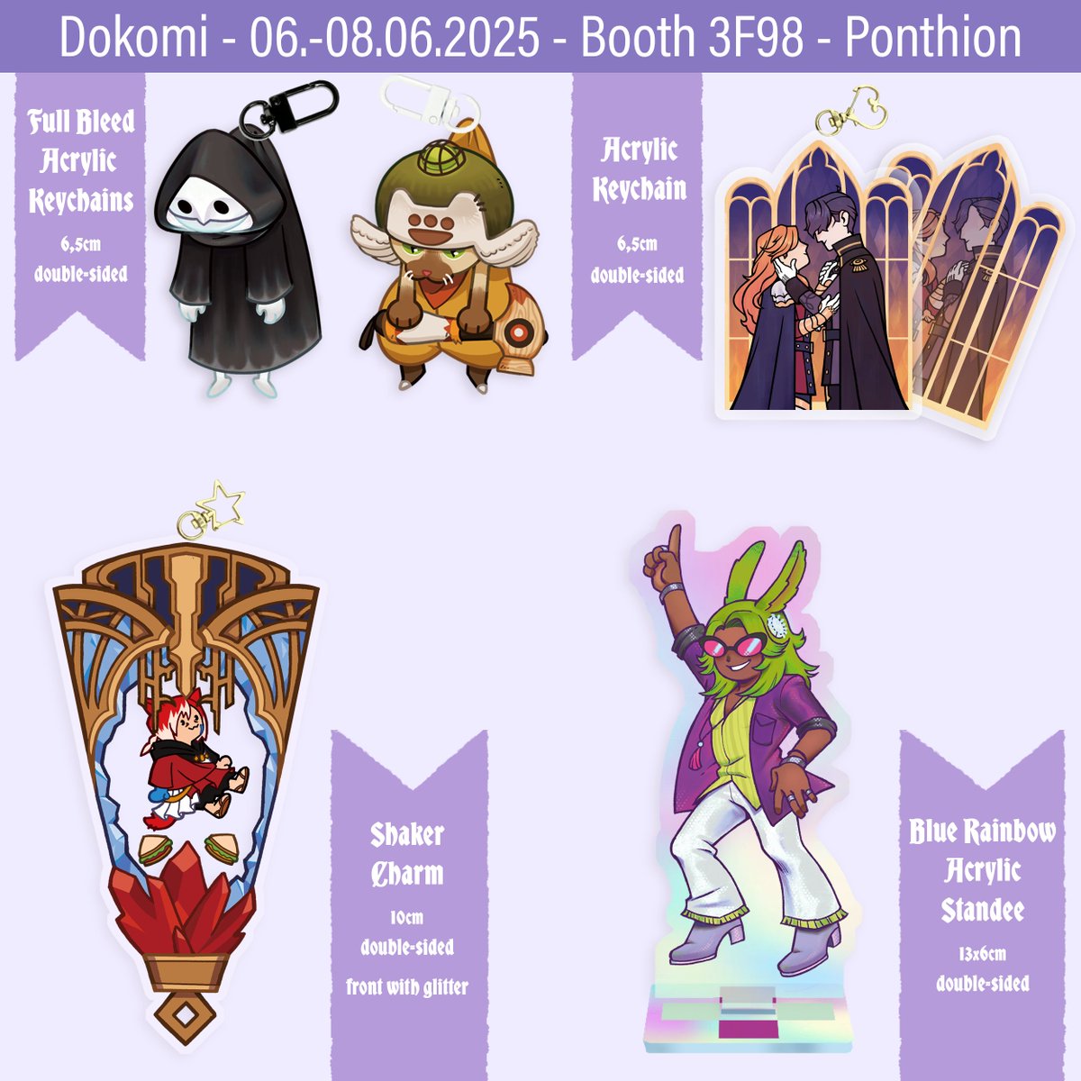 Here's my Dokomi catalogue ✨ 
I'll be sharing a table with <a href="/kaosyn/">Kaosyn</a> 💜 
Come visit us at our booth in Hall 3, 3F98  
Please yap to me about your WoL :) (I'll also have WoL stuff for trading)
#artistsofdokomi2025 #dokomi #Dokomi2025 #dokomiartistalley