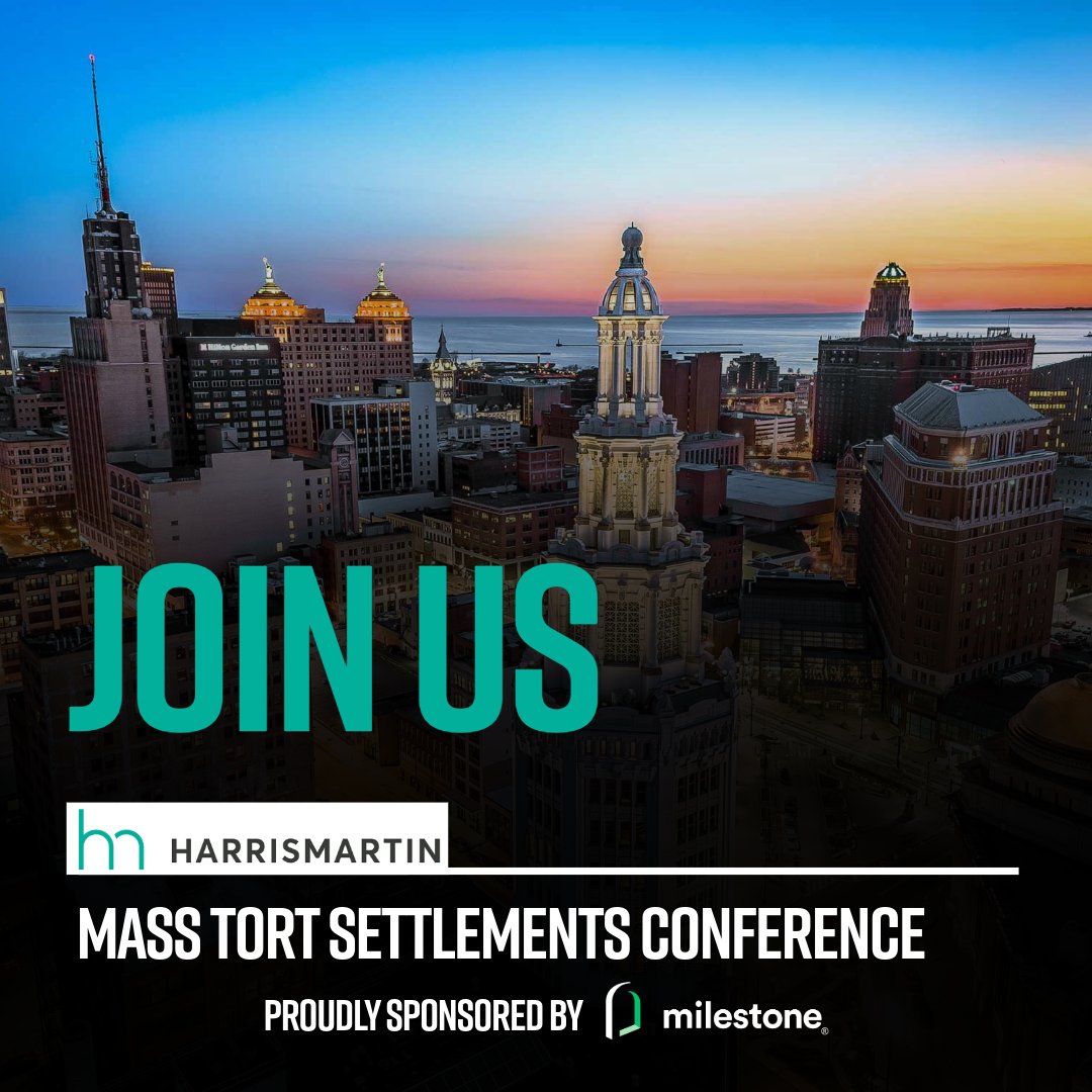 NextClaim will be in Buffalo, NY June 25-26 for the HarrisMartin Mass Tort Settlements Conference sponsored by Milestone! We hope to see you there – register here: harrismartin.com/conferences/79…