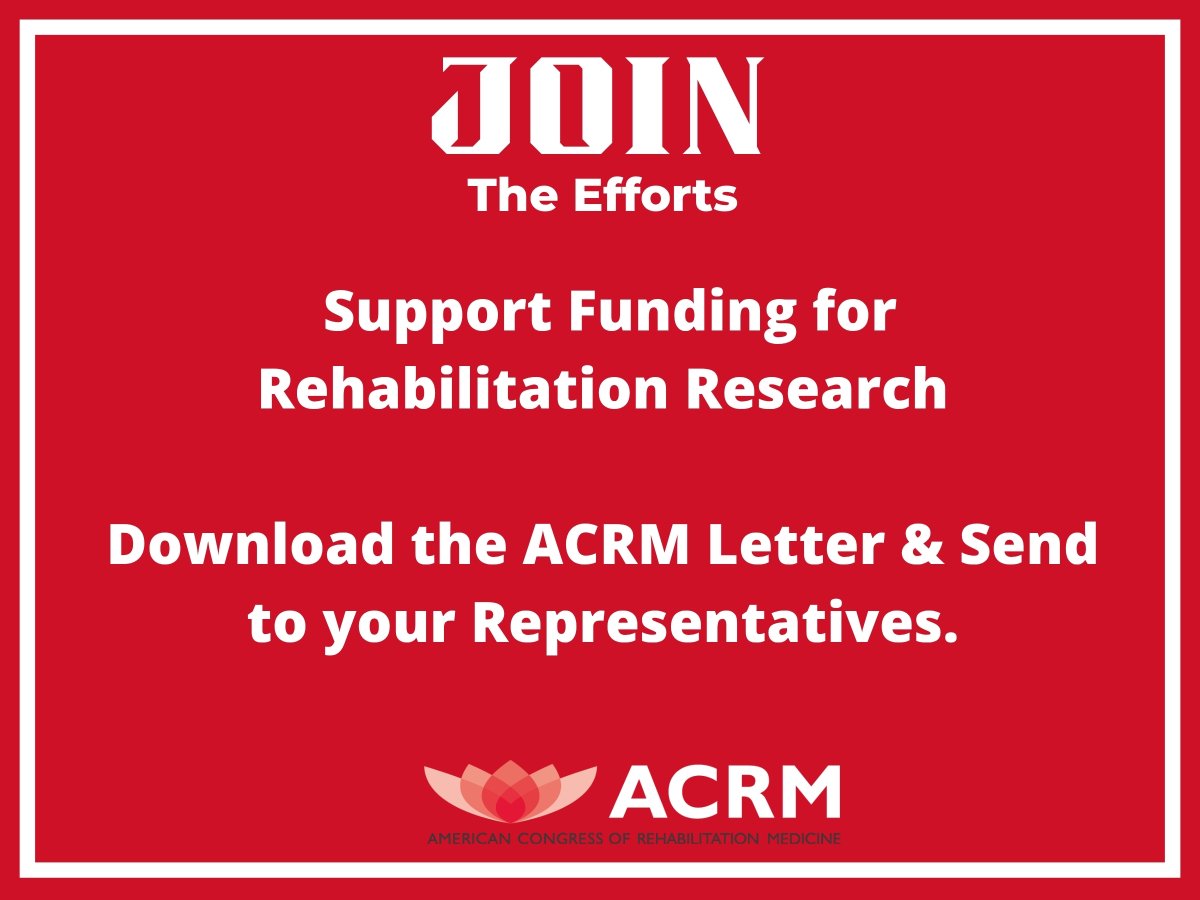 ACRMAgingRehab's tweet image. #ACRM urges Congress to fully fund #NIDILRR in FY 2026 for its vital role in #disability #research, independence, employment, &amp;amp; cost-saving rehab programs
Letters are going to key leaders now
Want to help? Join us at ACRM.org/Advocacy
#SupportNIH #rehabilitation #physiatry