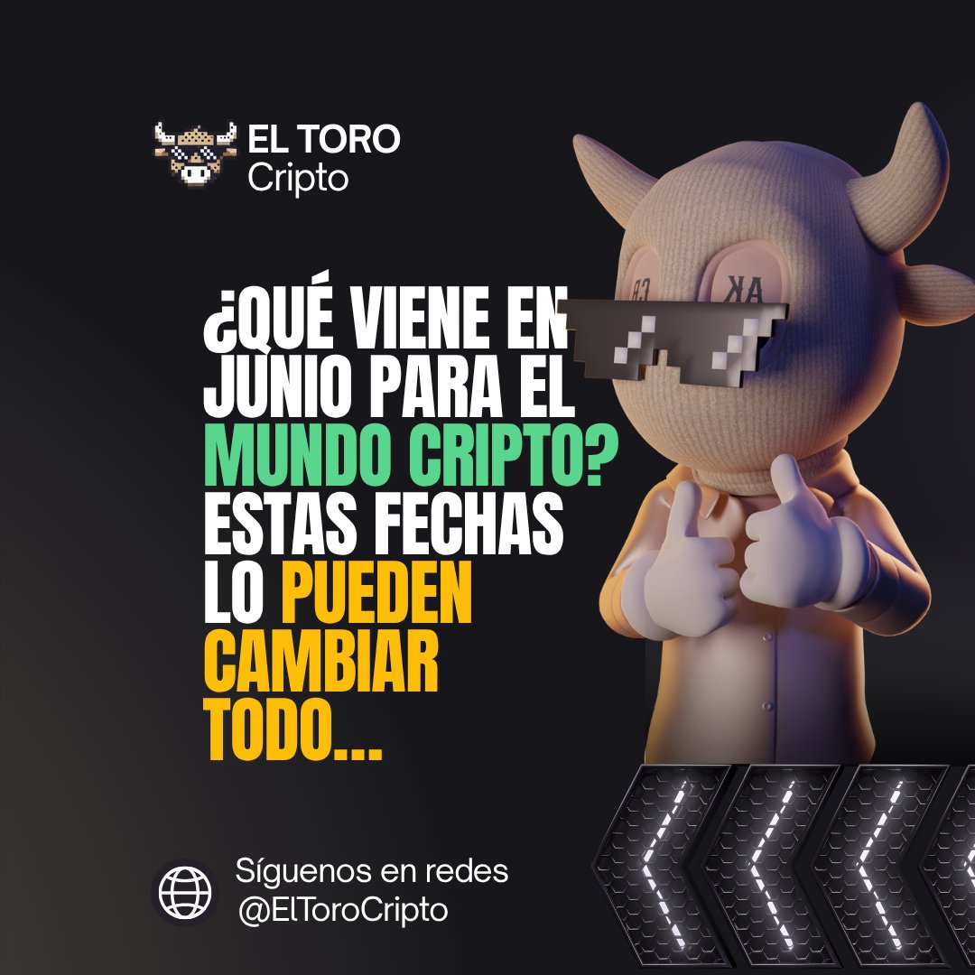 ElToroCripto's tweet image. Junio puede romper el mercado cripto:

📆 4/6 – Empleo ADP
📆 6/6 – Empleo BLS
📆 11-12 – CPI &amp;amp; PPI
📆 18 – FED
📆 5-9 – SEC
📆 6-24 – Eventos cripto

¿Estás listo para todo esto? 🚀

#FED #SEC #CriptoLatam #ElToroCripto #Bitcoin #CryptoNews