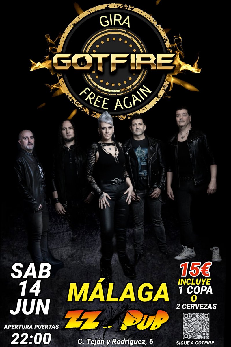 🔥 CONCIERTO EN MÁLAGA 🔥

 Después de nuestra participación en el ARMMA METAL FEST, nos vamos con las pilas cargadas a Málaga.

📍 Málaga 

📅 14 de junio 

🕙 18:30H

📍 ZZ PUB 

🎟️  Entrada única: 15€. (Incluye 1 copa, ó 2 cervezas)

Do you want fire? 🔥🔥🔥