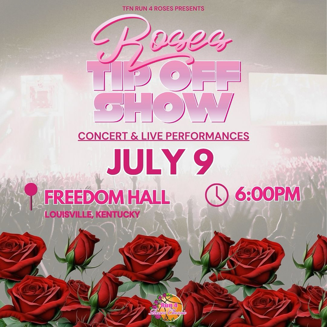 WE BACK 🌹 Roses Tip Show 2025
You already know we had to RUN it BACK! The performer line up is about to be CRAZYYYY! 
Stay 🔒for concert announcements! 🔥 
🗓️ July 9
📍 Freedom Hall- Louisville, KY 
The greatest “warm up” you’ve ever seen! #TFNRun4Roses #Louisville