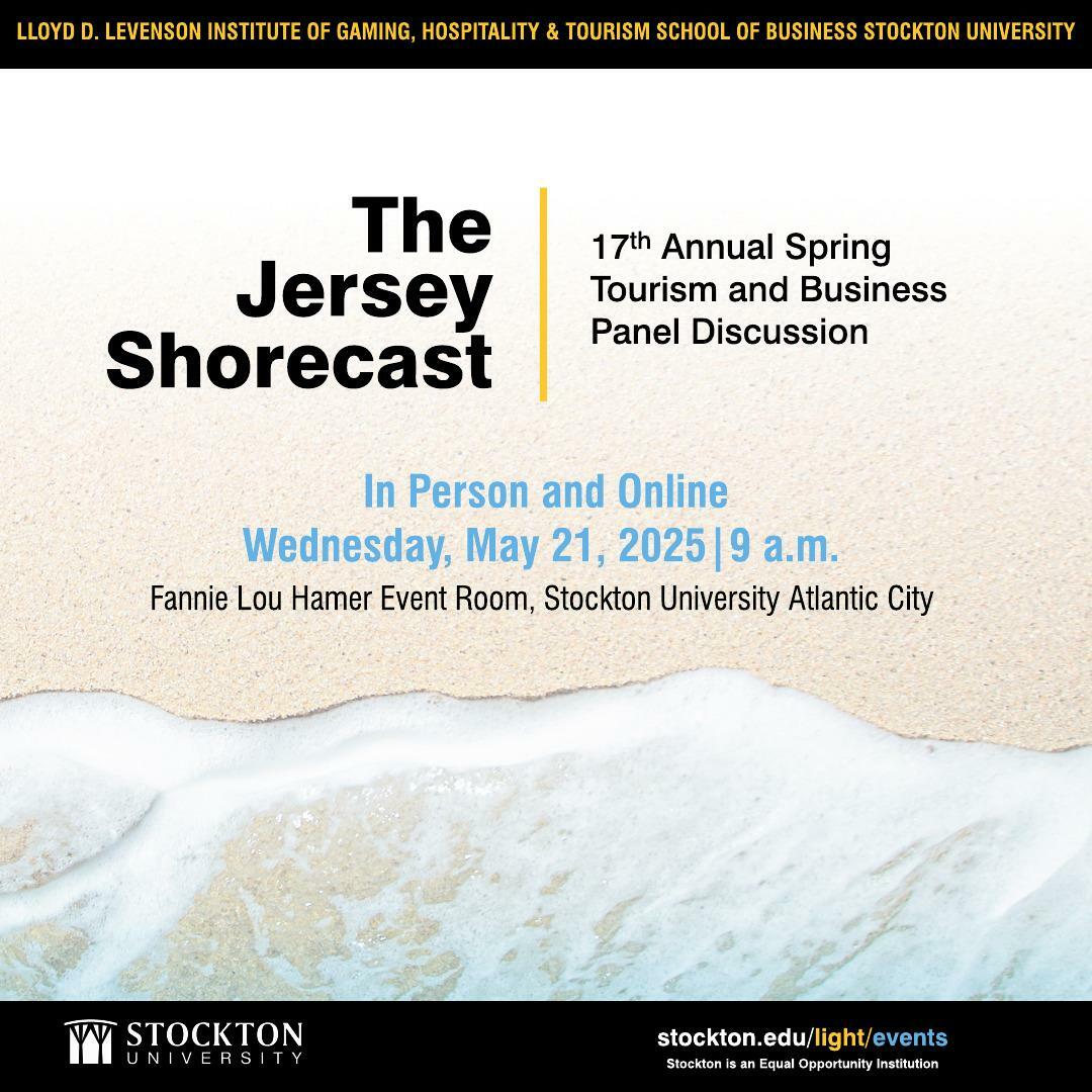 Did you miss it?

Watch a video replay of the 17th Annual Jersey Shorecast here: youtube.com/watch?v=2QwJ0C…

#TourismBusiness #Summer2025 #DestinationMarketing
<a href="/Stockton_edu/">Stockton University</a> <a href="/Stockton_BUSN/">Stockton Business</a>