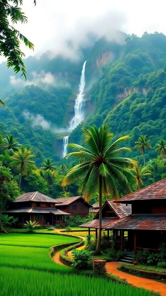 BackTo_nature67's tweet photo. 🌴✨ Hidden paradise in the heart of nature! Serene rice fields, lush tropical vibes, and a majestic waterfall cascading from the misty mountains 🌿💧⛰️

#NatureLovers #TropicalEscape #WaterfallViews #HiddenGem #EcoRetreat #GreenGetaway #PeacefulVibes https://t.co/kZvHOLgU1I