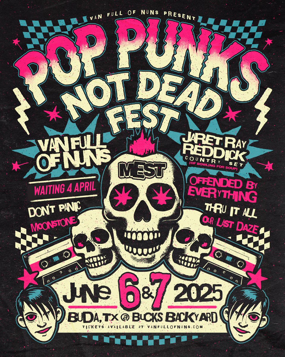 Jarrett Adlof (@jarrettadlof) on Twitter photo Anyways my band has a discount on tickets this weekend!
Both my bands are playing! <a href="/vanfullofnuns/">Van Full of Nuns</a> and <a href="/OffendedBand/">Offended by Everything</a>
vanfullofnuns.com/upcoming-shows Anyways my band has a discount on tickets this weekend!
Both my bands are playing! <a href="/vanfullofnuns/">Van Full of Nuns</a> and <a href="/OffendedBand/">Offended by Everything</a>
vanfullofnuns.com/upcoming-shows