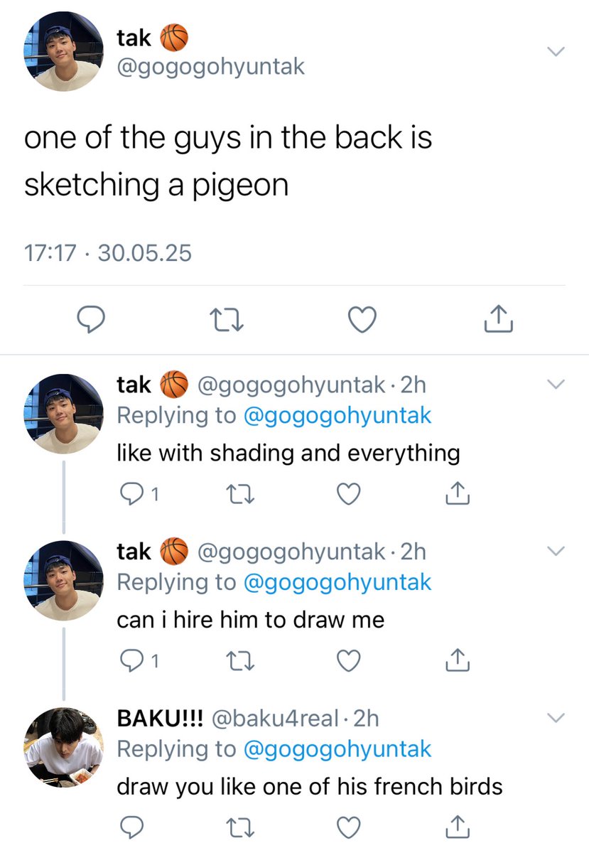 strawbicelatte's tweet photo. #gotae socmed au

juntae is sketching depressed pigeons, surviving school and trying not to catch feelings for the wrong boys (again)

gotak just wanted to borrow a pencil from the quiet boy in art class. instead he got an identity crisis with a side of gay panic https://t.co/MvbI0IqARO