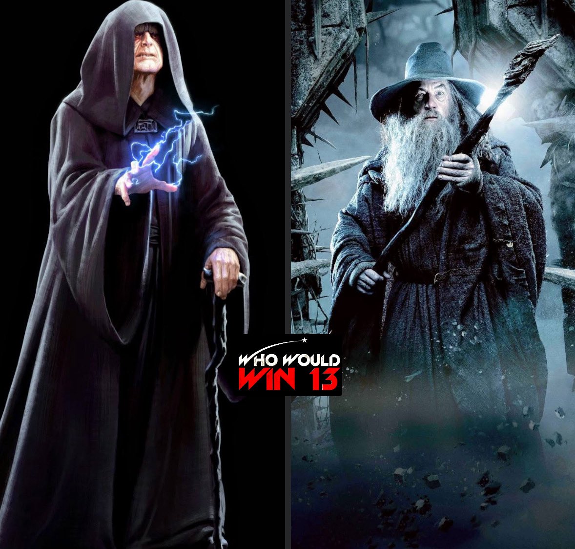 WhoWouldWin13's tweet photo. #LordSith🛸 VS #Gandalf🧙🏼‍♂️

(Star Wars VS Lord of the Rings)

Who wins, and why⁉️

#whowouldwin #deathbattle #elonmusk https://t.co/jRlk4RJgGX