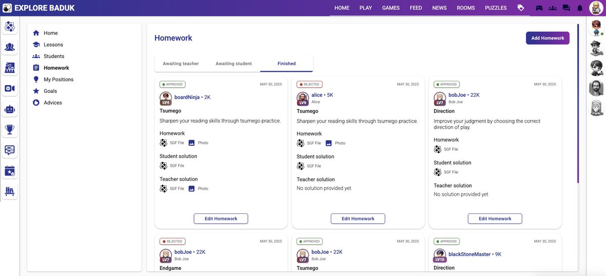 EBaduk's tweet photo. We just launched a new Teaching feature on ExploreBaduk, built specifically for Go teachers and students who want to track progress, structure lessons, and grow together.

🎥 Video demo of the full feature set:
https://t.co/g5ihOnsdnv

🔗 Try it now: https://t.co/TlmrFkciEG https://t.co/Jd3N9YAiwx