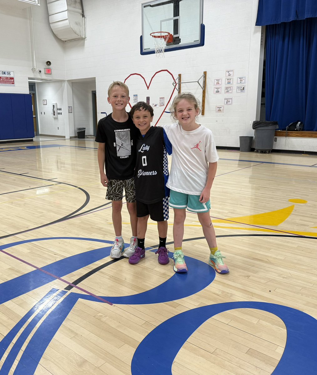 Big 10 Division - 3 on 3 Winners = Grayson Niehaus, Annie Haggard, and Kingston Laible