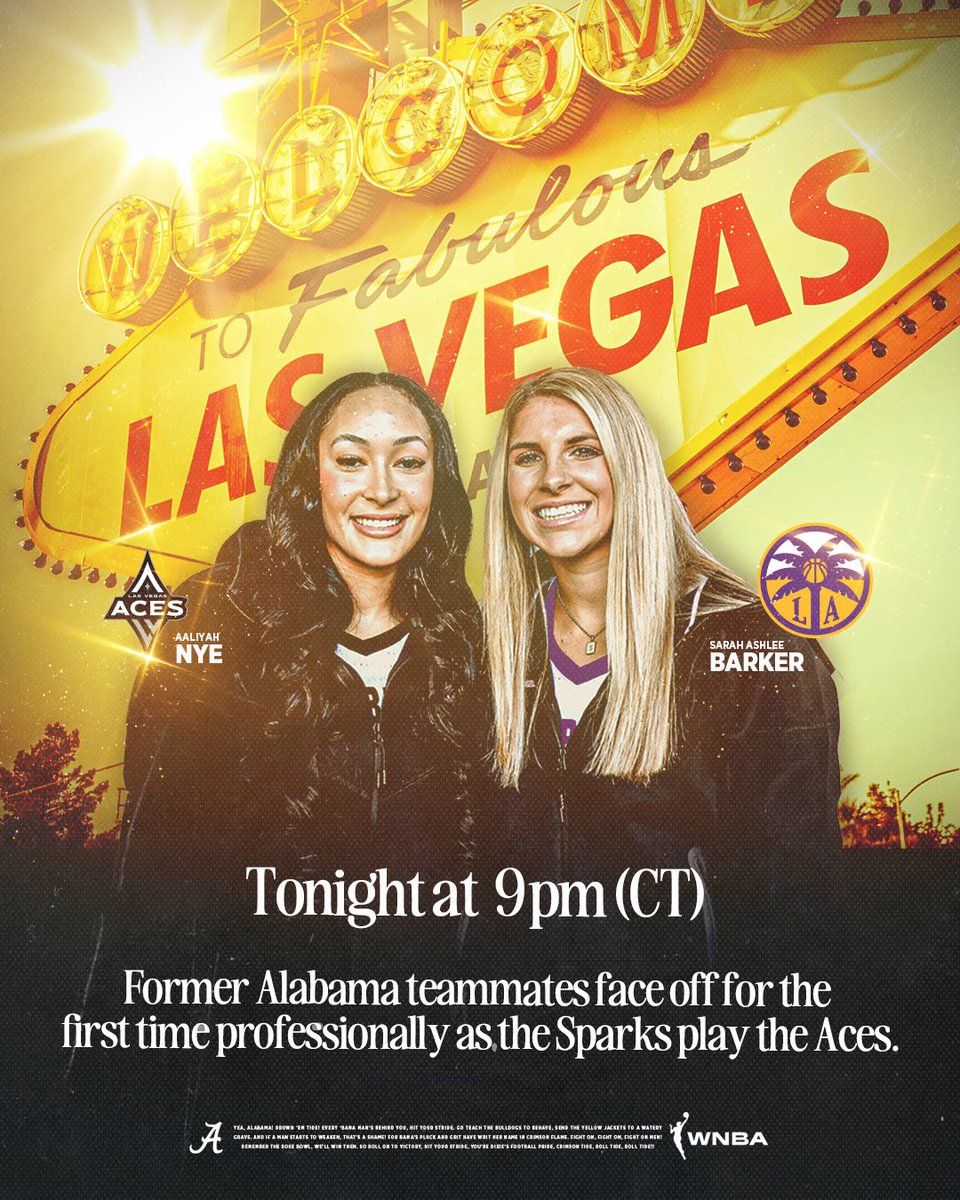 Alabama Women’s Basketball (@alabamawbb) on Twitter photo From teammates to opponents!
<a href="/aaliyah_nye/">Aaliyah Nye</a> and <a href="/SarahAshlee10/">Sarah Ashlee Barker</a> will face off tonight for the first time in their professional careers!
#RollTide #GLG From teammates to opponents!
<a href="/aaliyah_nye/">Aaliyah Nye</a> and <a href="/SarahAshlee10/">Sarah Ashlee Barker</a> will face off tonight for the first time in their professional careers!
#RollTide #GLG