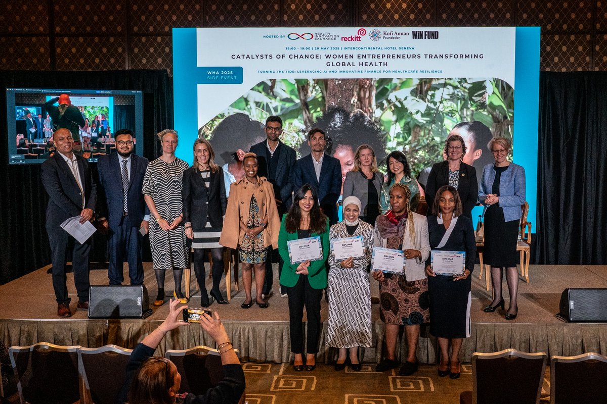 HIExinno's tweet image. 🌍 Thank You for Making HIEx #WHA78 Unforgettable!
On 20 May, you packed the Intercontinental Hotel Geneva with energy, purpose, and vision — and turned our HIEx Side Event into something truly powerful. From sunrise to sundown, innovators, ministers, health leaders, investors,…