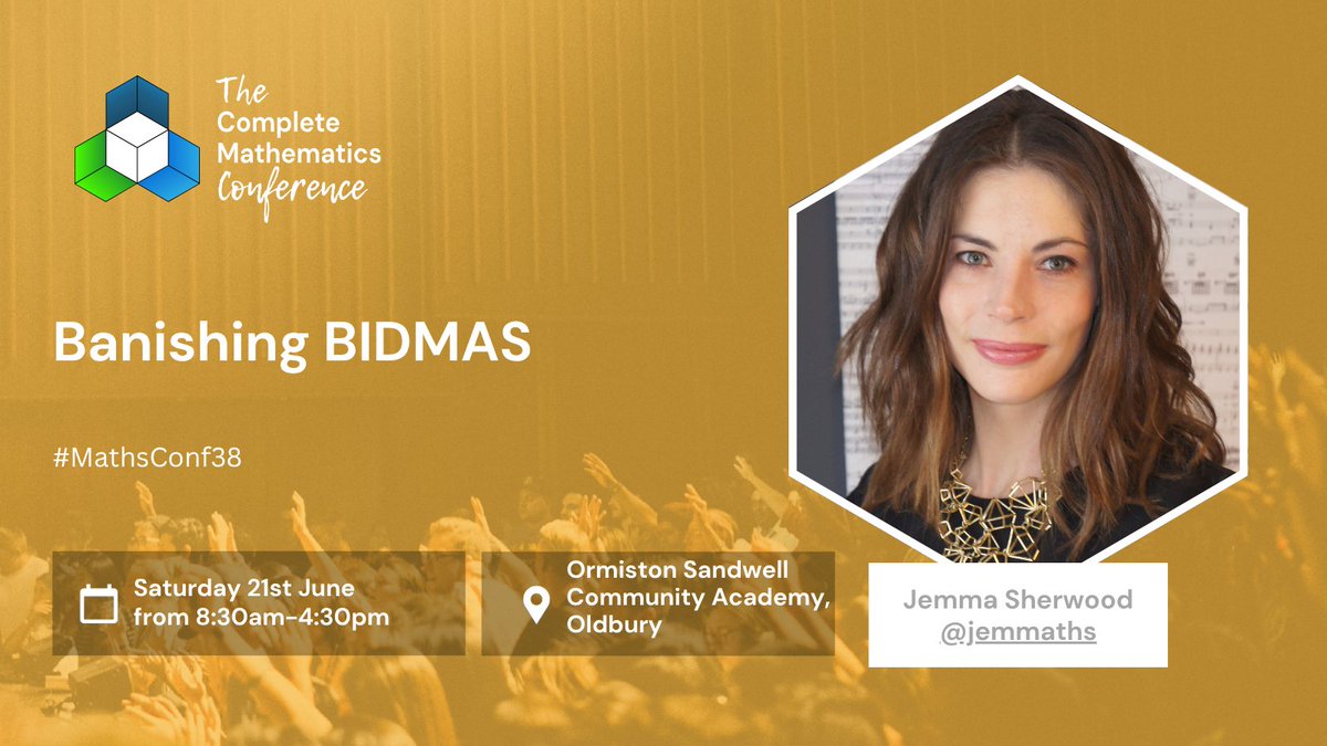 Complete Maths (@lasalleed) on Twitter photo 📣 Another #MathsConf38 workshop announcement!
🔣Banishing BIDMAS
This one will be run by <a href="/jemmaths/">Jemma Sherwood (@jemmaths27 on Threads)</a>
Think BIDMAS is the golden rule? Think again.
Join Jemma Sherwood as she unpacks how flexible number sense beats rigid rules every time - and how we can help pupils truly 📣 Another #MathsConf38 workshop announcement!
🔣Banishing BIDMAS
This one will be run by <a href="/jemmaths/">Jemma Sherwood (@jemmaths27 on Threads)</a>
Think BIDMAS is the golden rule? Think again.
Join Jemma Sherwood as she unpacks how flexible number sense beats rigid rules every time - and how we can help pupils truly